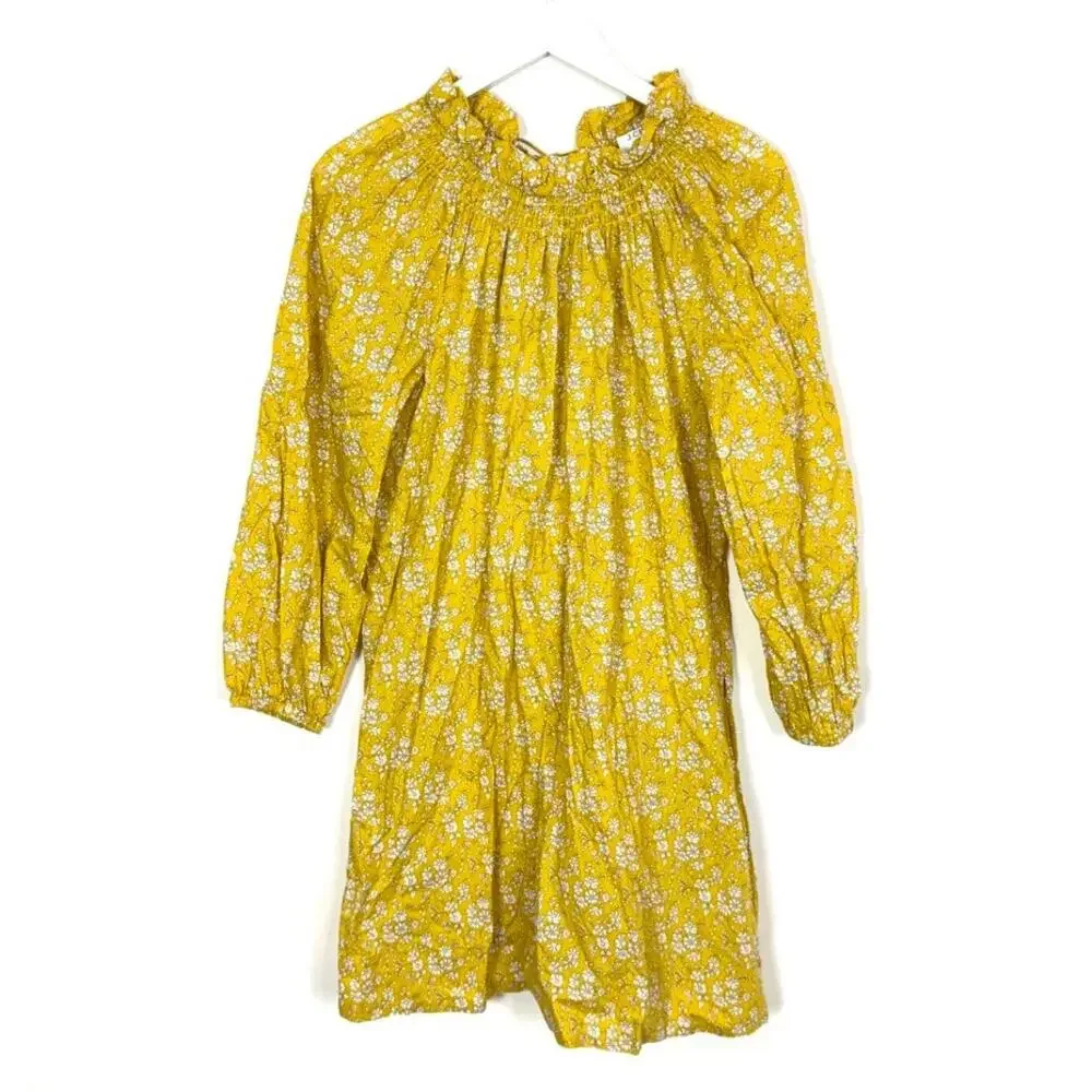 J. Crew x Liberty Ruffleneck Puff-Sleeve Dress